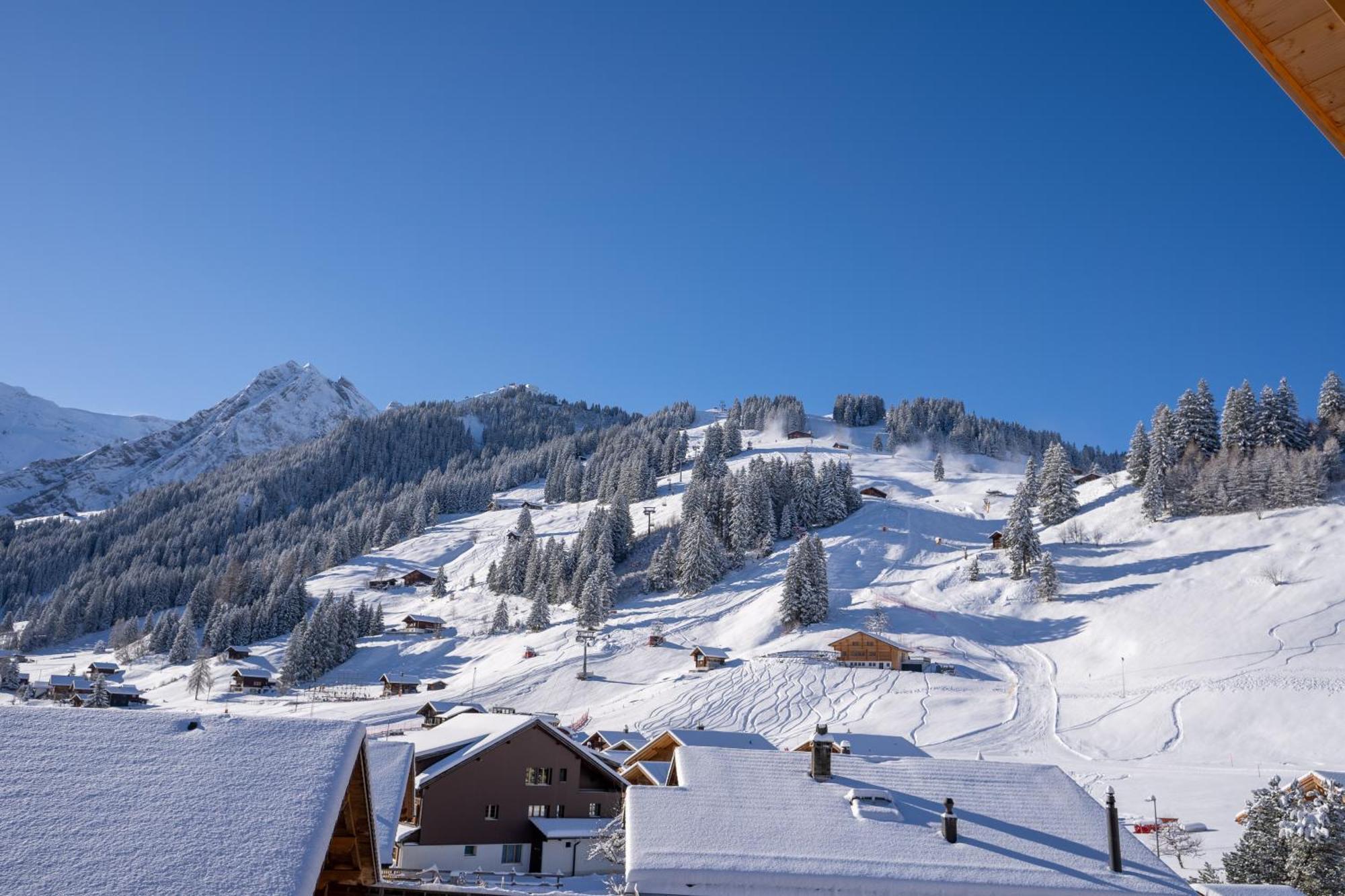 Chuenislodge2- Zwei Balkone, Gemuetlicher Kamin, Top Aussicht Adelboden Exterior photo
